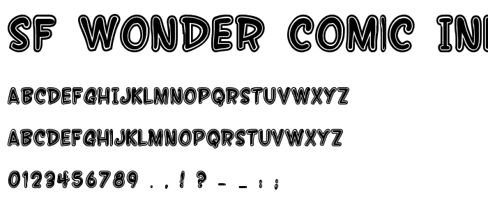 SF Wonder Comic Inline font